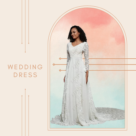 LIPOSA Bohemian Wedding Dress